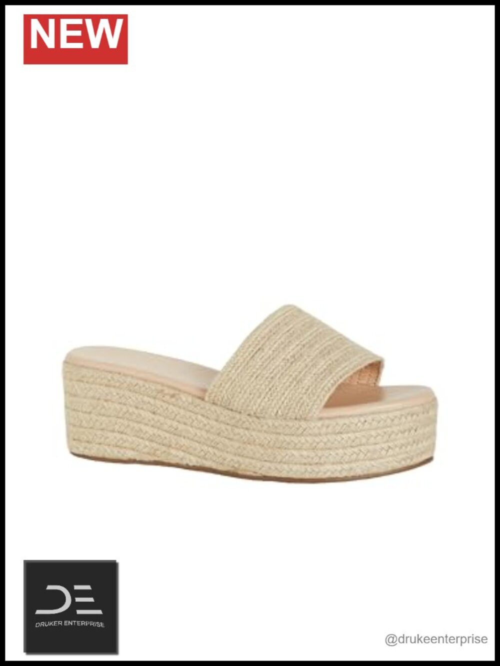 City Chic Womens Platform Sandals Raffia Woven Block Heel